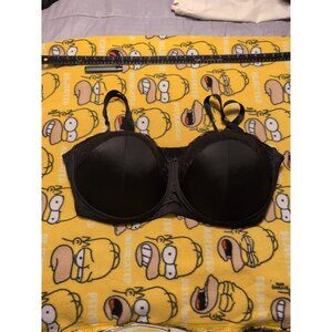 Butterfly By Ashley Stewart Black Push Up Bra Size 46DDD Double Back Hook READ